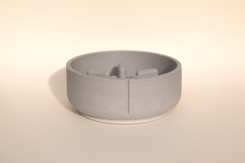 BAASJE-DIERENBOETIEK-hondenpension-PINO-PETS-slow-feeder-bowl-dolphin-grey-solid-large