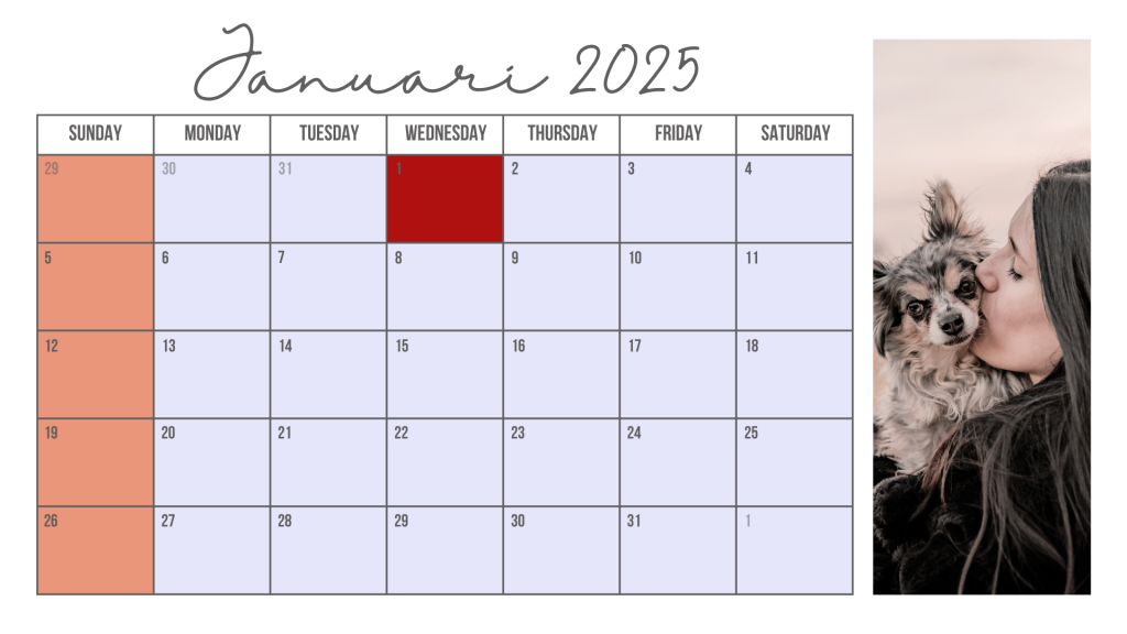 KALENDER BAASJE - Januari - 2025