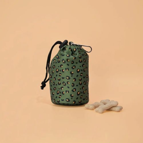 BAASJE - dierenoppas - Cocopup London - Drawstring Treat Pouch - Khaki Leopard