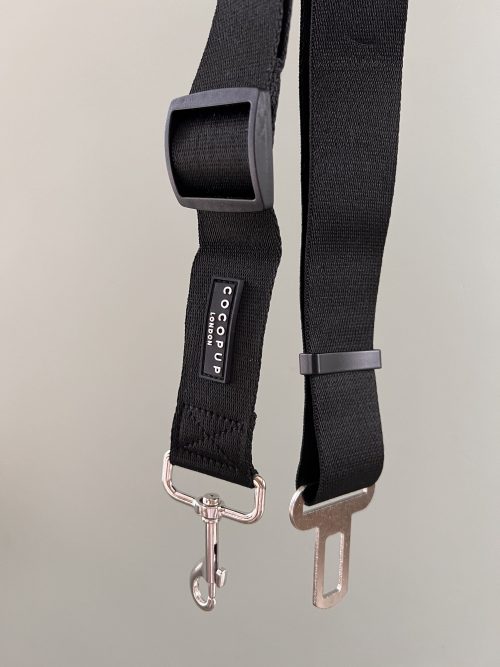 BAASJE - dierenoppas - Cocopup London - Seat Belt Restraint - Plain Black1