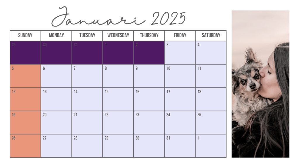 KALENDER BAASJE - Januari - 2025