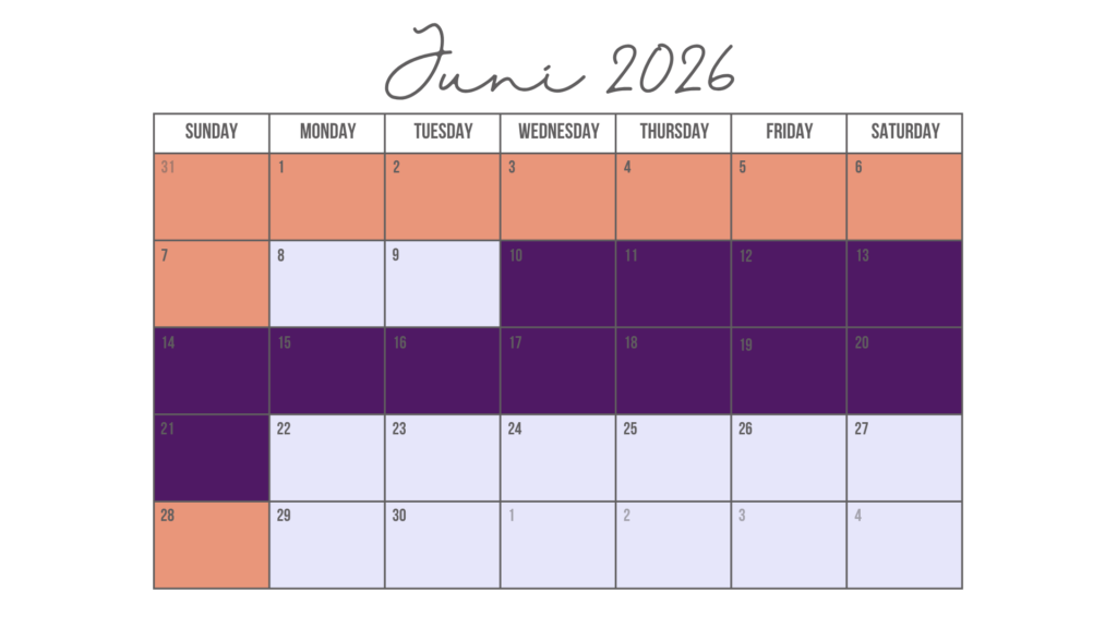 KALENDER BAASJE - Juni - 2026